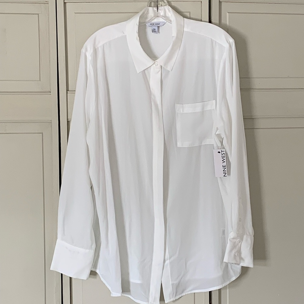 Nine West white blouse.